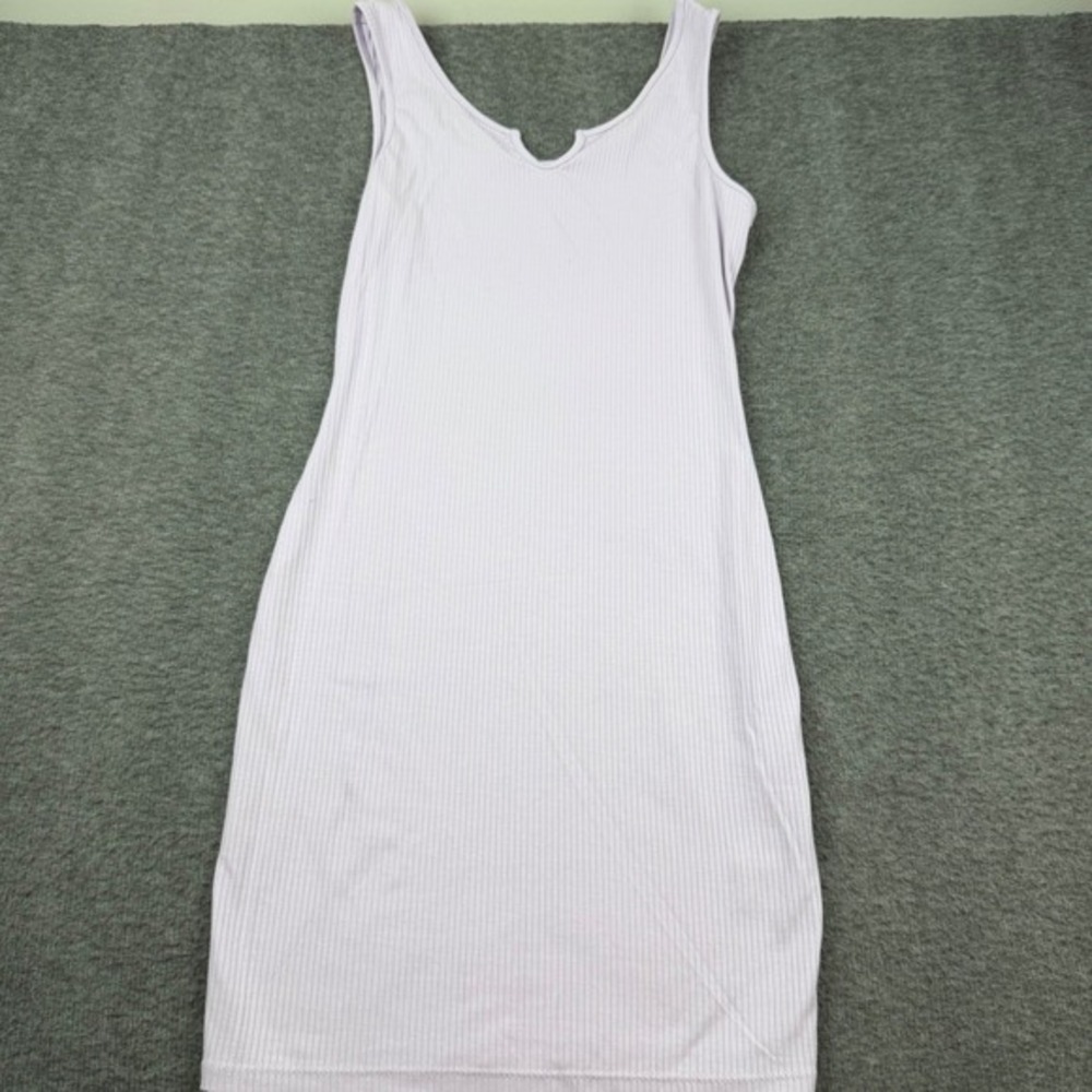 Love Tree Tank Dress‎ Women's Size S Lavender Purple Ribbed Knit Bodycon Mini